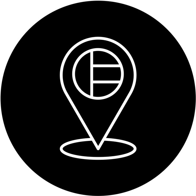 Diseño vectorial Estilo de icono de ubicación de Dubai