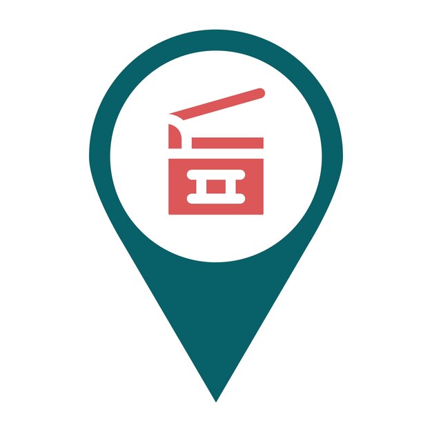 Diseño vectorial Estilo de icono de ubicación de filmación