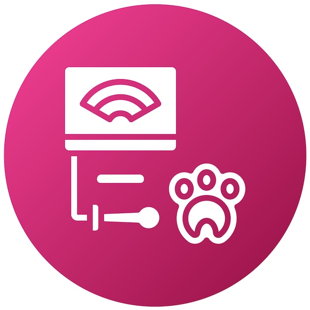 Diseño vectorial del estilo del icono de ultrasonido para mascotas
