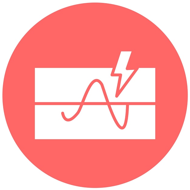 Diseño vectorial Estilo del icono del umbral eléctrico