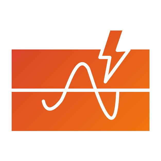 Diseño vectorial Estilo del icono del umbral eléctrico