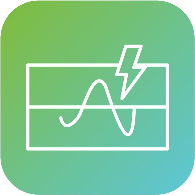 Diseño vectorial Estilo del icono del umbral eléctrico