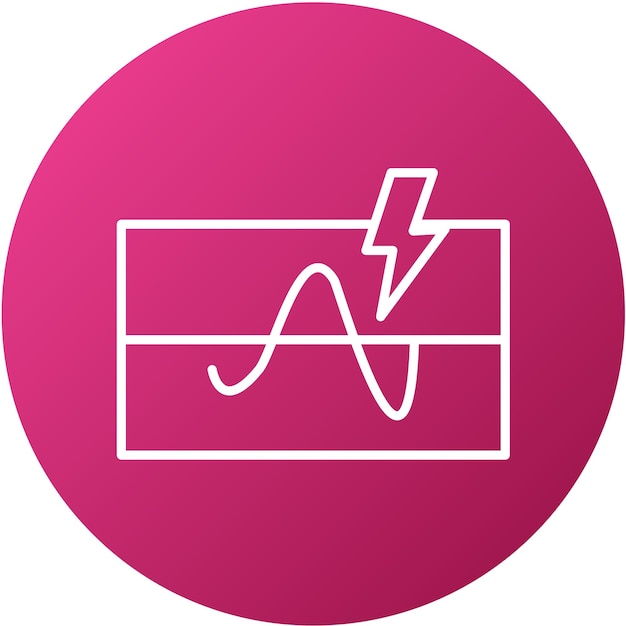 Diseño vectorial Estilo del icono del umbral eléctrico