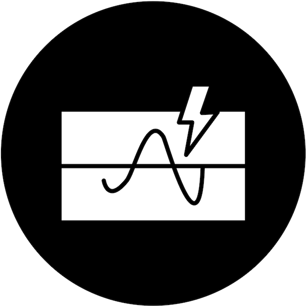 Diseño vectorial Estilo del icono del umbral eléctrico