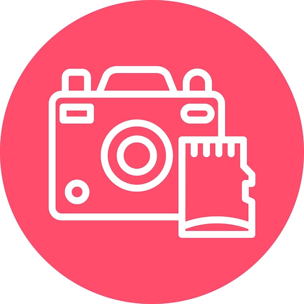 Diseño vectorial Estilo del icono de la unidad de la cámara