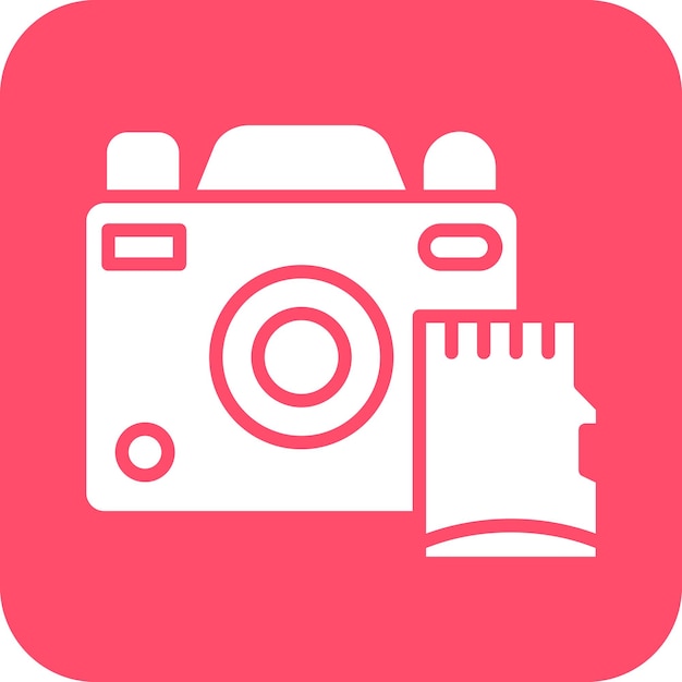 Diseño vectorial Estilo del icono de la unidad de la cámara