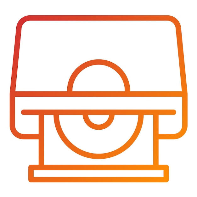Diseño vectorial del estilo del icono de la unidad de CD