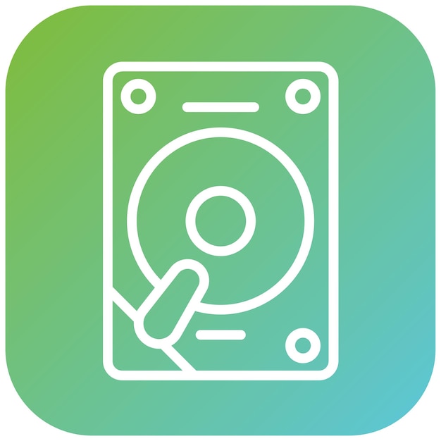 Diseño vectorial del estilo del icono de la unidad de disco duro