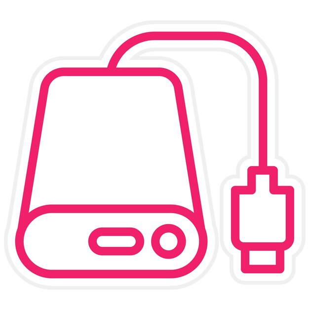 Diseño vectorial Estilo del icono de la unidad externa