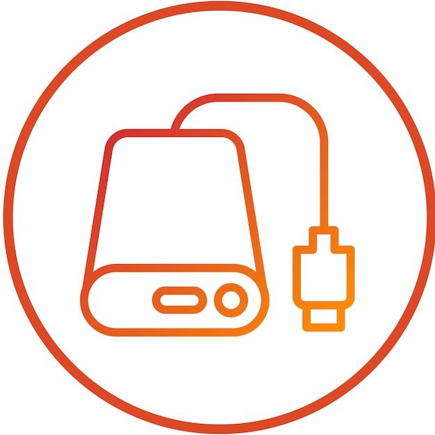 Diseño vectorial Estilo del icono de la unidad externa
