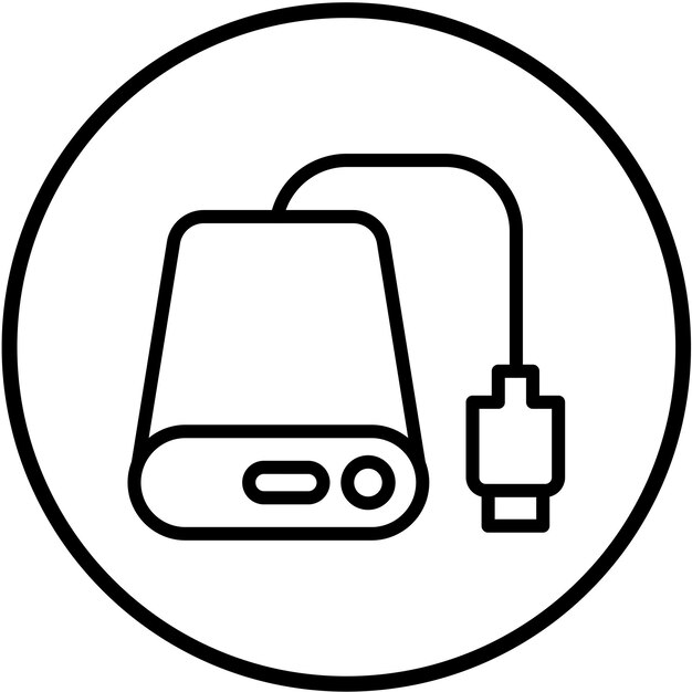 Diseño vectorial Estilo del icono de la unidad externa