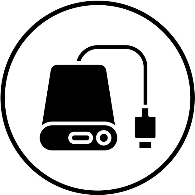 Diseño vectorial Estilo del icono de la unidad externa