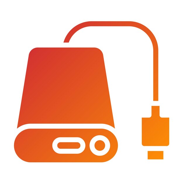 Diseño vectorial Estilo del icono de la unidad externa