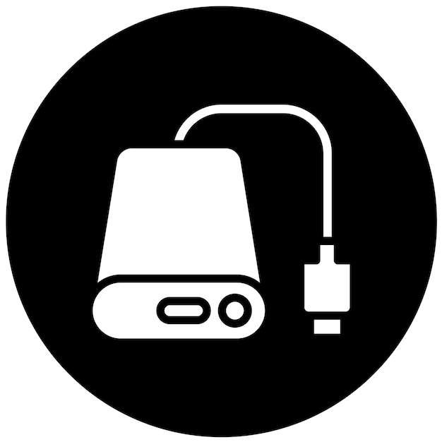 Diseño vectorial Estilo del icono de la unidad externa
