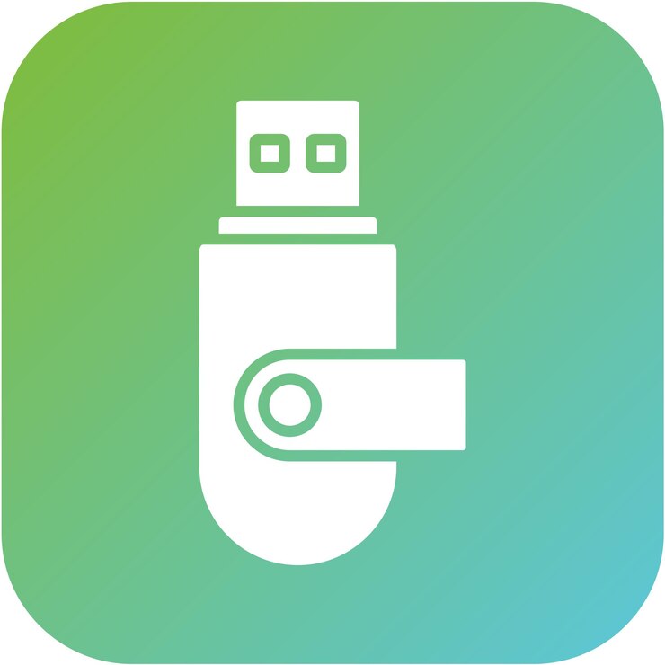 Vector diseño vectorial del estilo del icono de la unidad flash usb