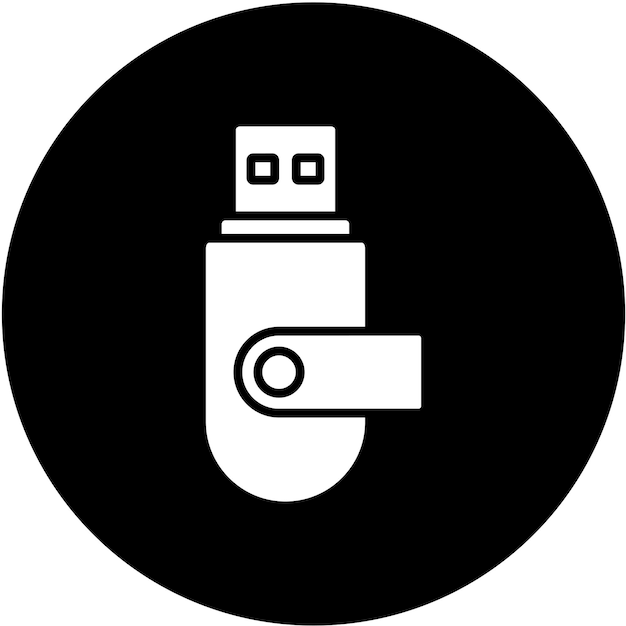 Diseño vectorial del estilo del icono de la unidad flash USB