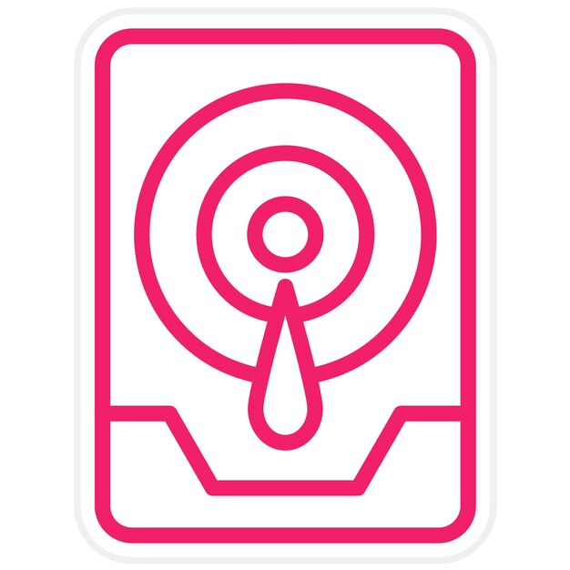 Diseño vectorial Estilo del icono de la unidad interna