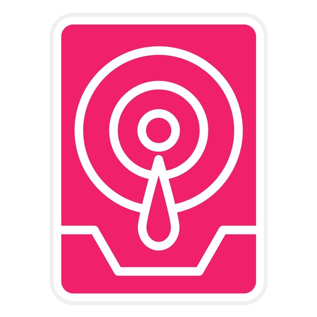 Diseño vectorial Estilo del icono de la unidad interna