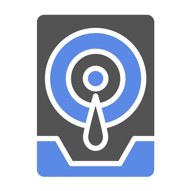 Diseño vectorial Estilo del icono de la unidad interna