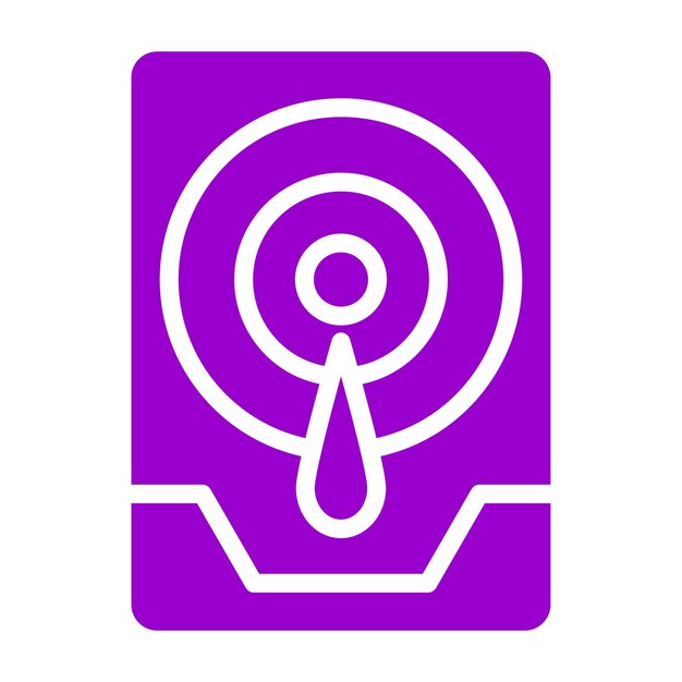 Diseño vectorial Estilo del icono de la unidad interna