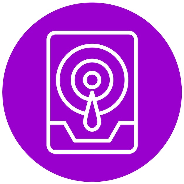 Diseño vectorial Estilo del icono de la unidad interna