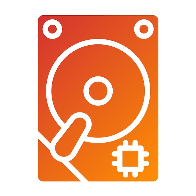 Diseño vectorial Estilo del icono de la unidad SAS