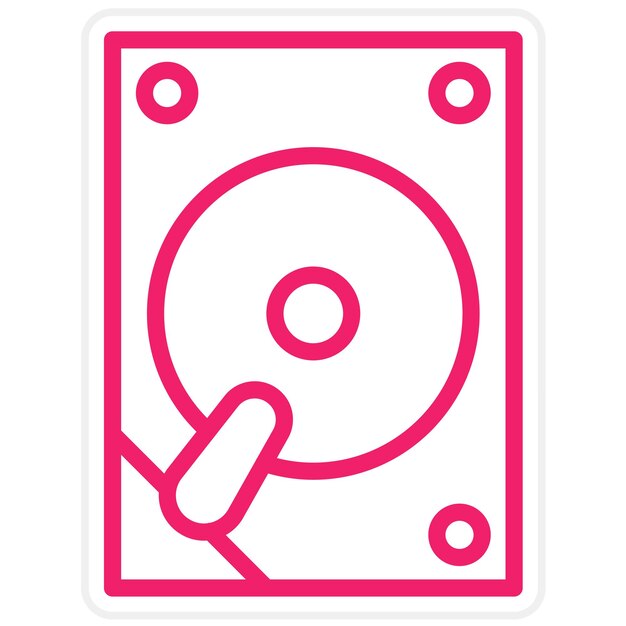Diseño vectorial del estilo del icono de la unidad SATA