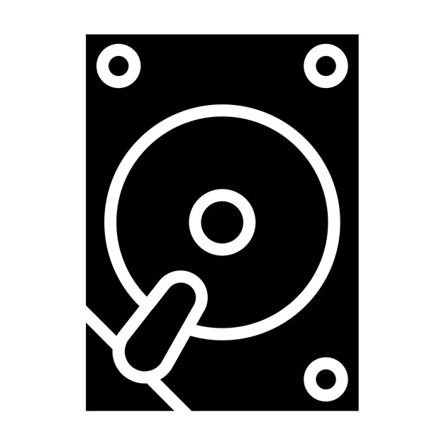 Diseño vectorial del estilo del icono de la unidad SATA