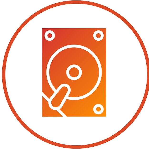 Diseño vectorial del estilo del icono de la unidad SATA