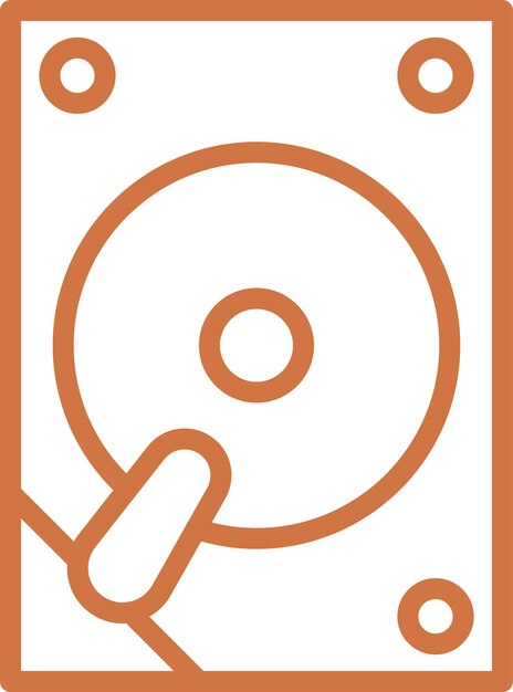 Diseño vectorial del estilo del icono de la unidad SATA
