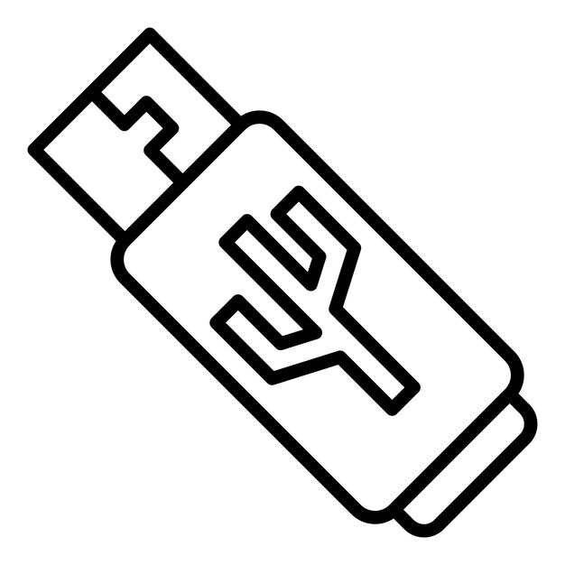 Diseño vectorial Estilo del icono de la unidad USB