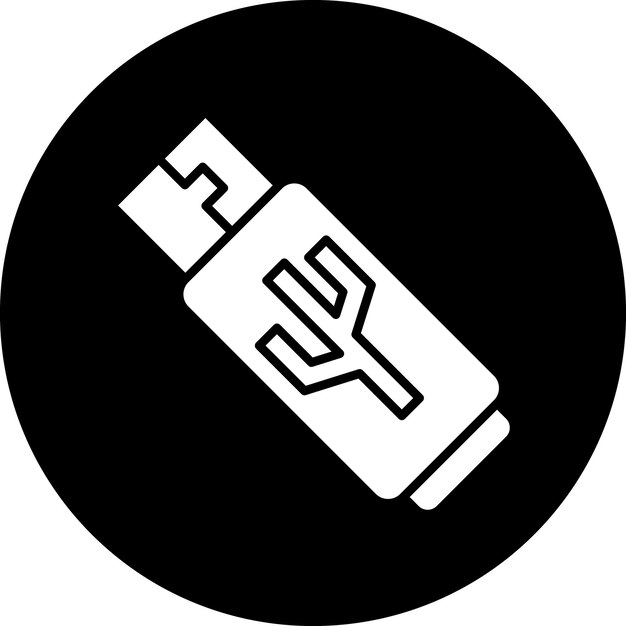 Diseño vectorial Estilo del icono de la unidad USB