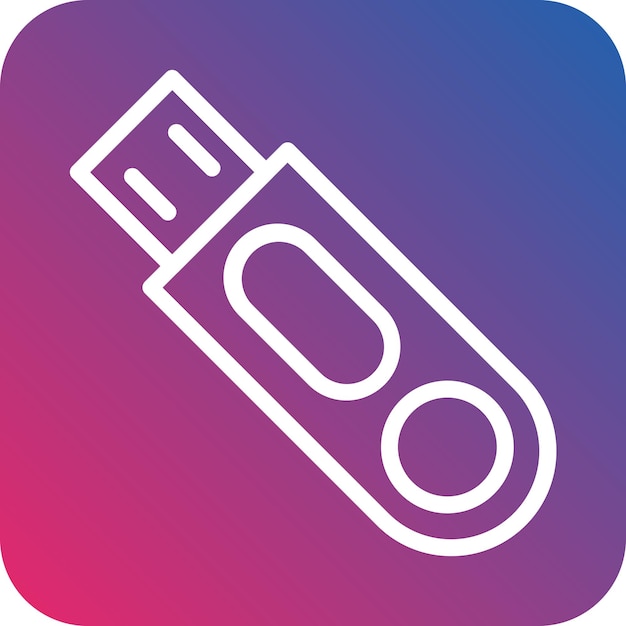 Diseño vectorial Estilo del icono de la unidad USB