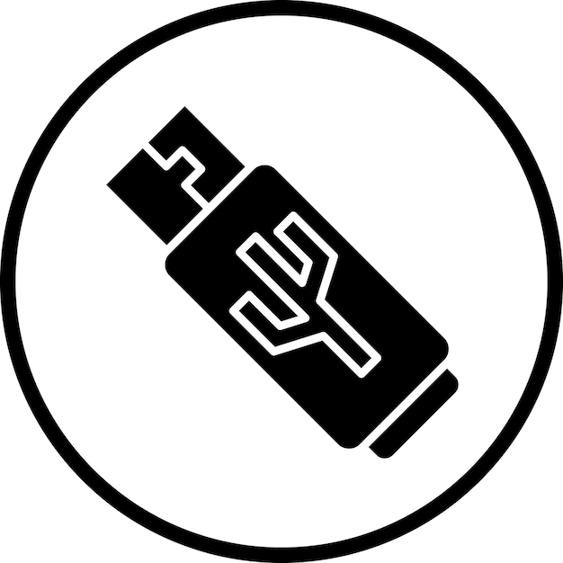 Diseño vectorial Estilo del icono de la unidad USB