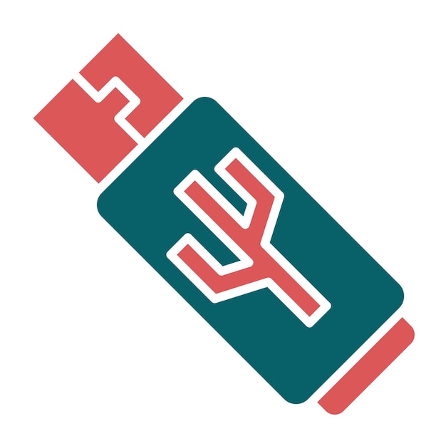 Diseño vectorial Estilo del icono de la unidad USB