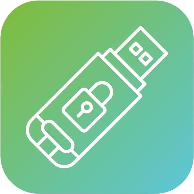 Diseño vectorial Estilo del icono de la unidad USB