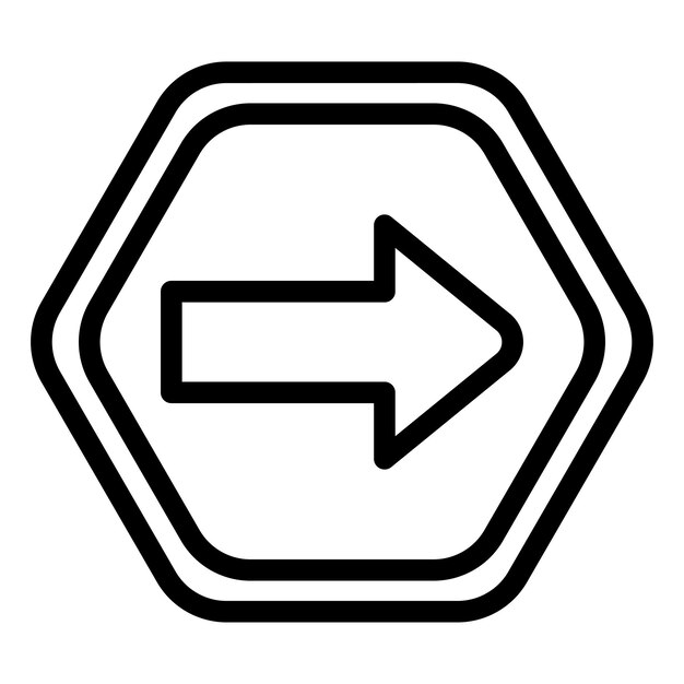 Diseño vectorial Estilo de icono unidireccional