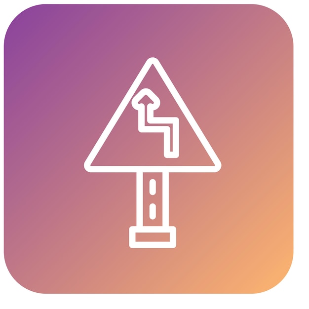 Diseño vectorial Estilo del icono de unión de la carretera
