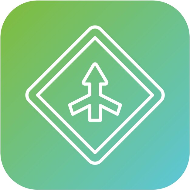 Diseño vectorial Estilo del icono de unión de la carretera