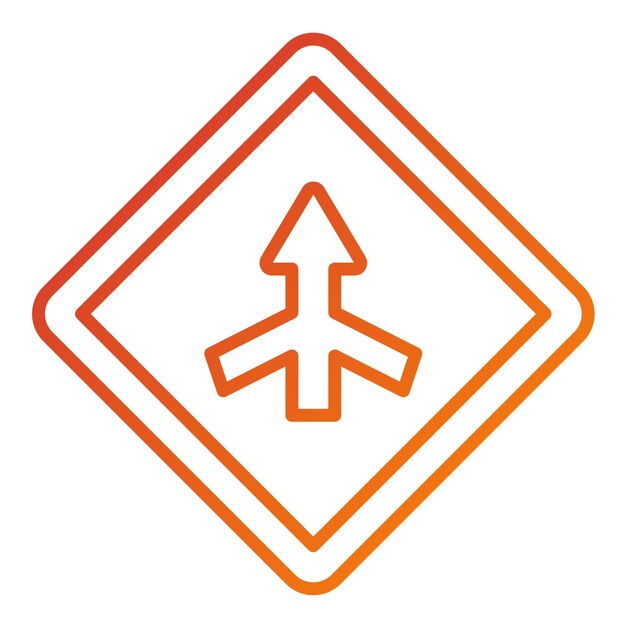 Diseño vectorial Estilo del icono de unión de la carretera