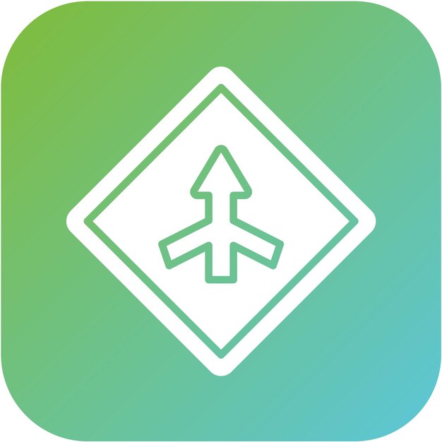 Diseño vectorial Estilo del icono de unión de la carretera