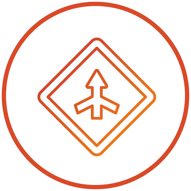 Diseño vectorial Estilo del icono de unión de la carretera