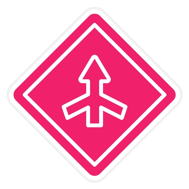 Diseño vectorial Estilo del icono de unión de la carretera