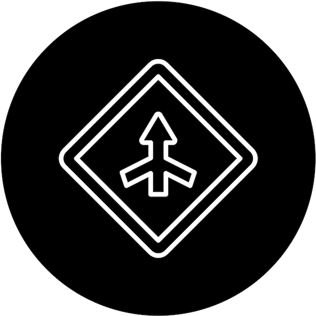 Diseño vectorial Estilo del icono de unión de la carretera