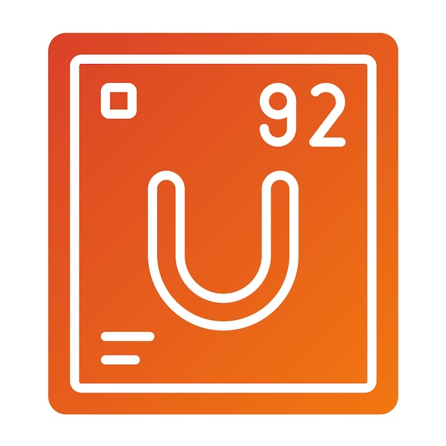 Diseño vectorial Estilo del icono de uranio