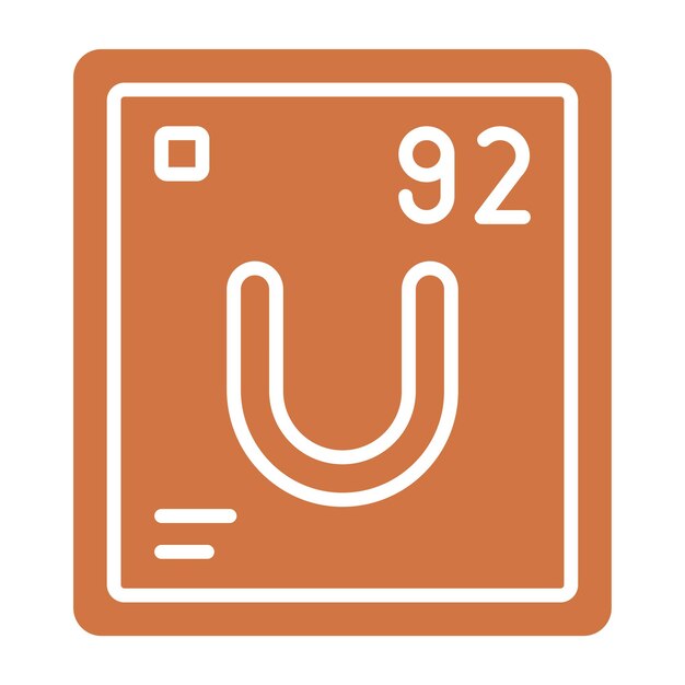 Diseño vectorial Estilo del icono de uranio