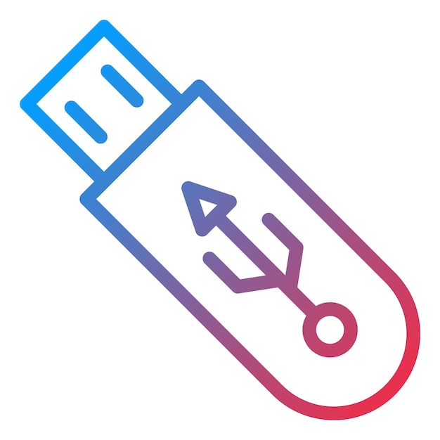 Diseño vectorial estilo de icono USB