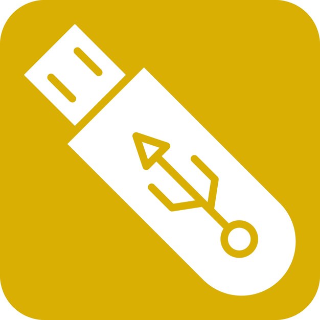 Diseño vectorial estilo de icono USB
