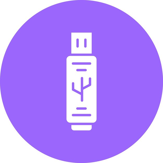 Diseño vectorial estilo de icono USB