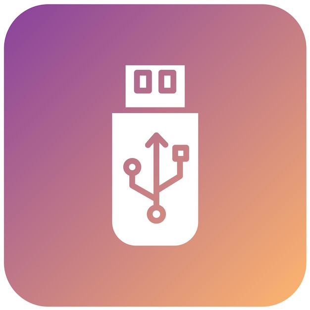 Diseño vectorial estilo de icono USB